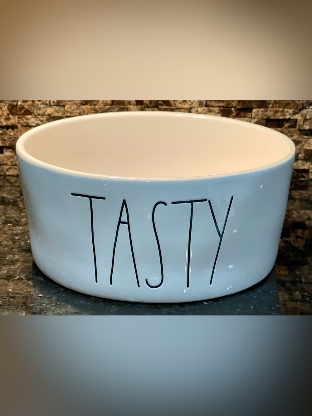 Rae Dunn Artisan Collection “TASTY” Ceramic Pet Feeding or Water Bowl